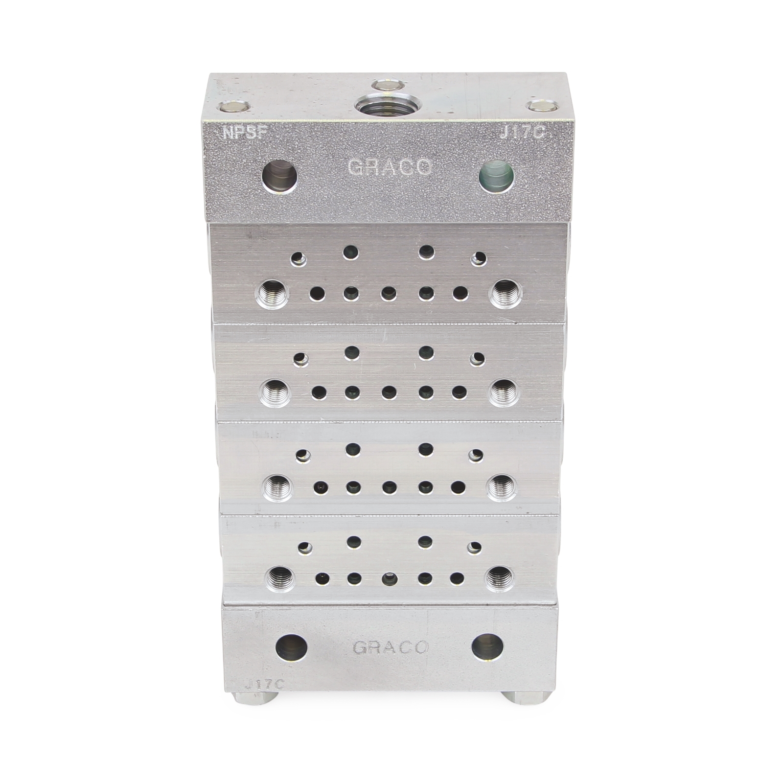 Trabon® MSP Stainless Steel Divider Valve - 4 Section Base Plate ...